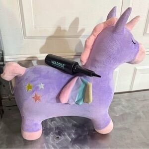 Purple Ride-On Bouncy Unicorn